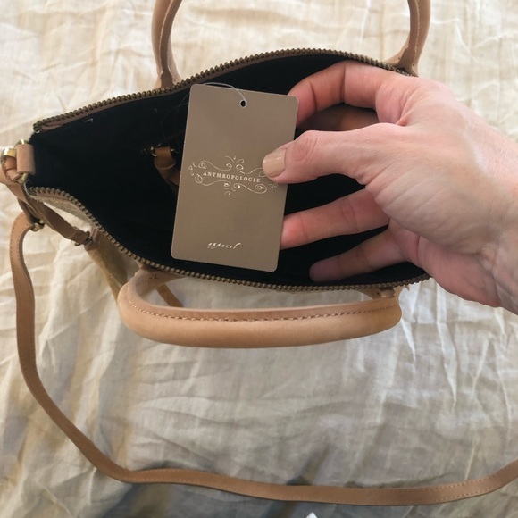 NWT shimmer cow hair Anthropologie crossbody bag. - Picture 3 of 6